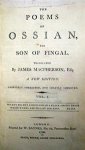 Ossian - The Poems of Ossian, the Son of Fingal.