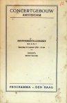 Walter, Bruno: - [Programmheft] Programma van het vijfde Abonnements-Concert (serie A) zaterdag 31 januari 1931. Dirigent: Bruno Walter. Solist: Bruno Walter