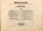 Verdi, Giuseppe: - Hernani. Lyrisches Drama in vier Abtheilungen aus dem italienischen des Fr. Maria Piave von Joseph Ritter von Seyfried. Clavier-Auszug mit deutschem und italienischem Texte. 17206: Scene e Cavatina nel Finale I, Unglücksel`ger!