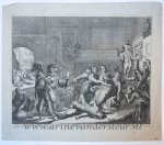 Luyken, Jan (1649-1712) - [History print published 1679] 'Afgryselyke wreedheyd des Spanjaarden in de plonderinge van Antwerpen gepleegt aen seekere Bruyd'; Bride abused during the Spanish Fury in Antwerp, 1576