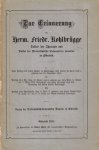 Kohlbrugge, Herm. Friedr. - Kohlbrugge, Herm. Friedr.-Zur Erinnerung