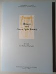 Paschalis, Michael - Horace and Greek Lyric Poetry