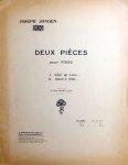 Jongen, Joseph: - Deux pièces pour piano. En recueil
