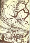 Streuvels, Stijn .. is verlucht met houtgravures van Luc de Jaegher in de winter van het jaar 1957  voor de leden W.B. Vereniging - De rampzalige kaproen .. Een middeleeuwse boerenroman Wernher de Tuinder