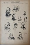 Braakensiek, Johan (1858-1940) - [Original lithograph/lithografie by Johan Braakensiek] Pernallisten en Nationalisten (De hoofdfiguren in de Ierschen partijstrijd), 28 December 1890, 1 pp.