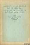 Ette, Dom Alois van - Beknopte geschiedenis van de orde der Reguliere Kanunniken van Sint Augustinus