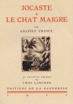 (LABORDE, Chas). FRANCE, Anatole - Jocaste & Le chat maigre. Illustré de trente et une pointes sèches de Chas LABORDE. (Ex. spéciale sur Japon impérial).