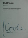 Paalman, Hans - Piet Fioole.    -   -  zeefdrukken