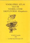 Geraedts, W - Voorlopige atlas van de nederlandse dagvinder