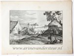 Claes Jansz. Visscher II (1586/87-1652) after Abraham Bloemaert (1566-1651) after Boëtius Adamsz. Bolswert (ca. 1580-1633) - Antique print, etching | Farmyard / Boerderij met erf, published 1620, 1 p.
