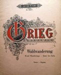 Grieg, Edvard: - Beliebte lieder für eine Singstimme und Klavier: Waldwanderung. Tenor-Sopran. Kriegsausgabe