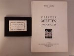Louys, Pierre - Petites miettes amoureuses: Poëmes libres. Edition originale ornée en frontispice d'une photographie inédite prise par P. L.; Deux contes. Edition originale autographiée