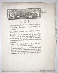 ASSEMBLEE NATIONALE, - Loi qui accorde des secours aux enfans des habitans de Saint-Domingue, qui se trouvent en France. Donnée à Paris, le 18 Mai 1792, l'an IVe de la Liberté. No. 1715.