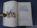 Grandville, Jean-Jacques et M. Quitard. - Grandville. Cent proverbes. Texte par trois têtes dans un bonnet. [Avec 51 planches de Grandville, coloriées à la main].