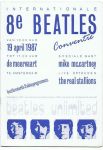 Beatles - Programmaboekje 8e Internationale Beatlesconventie, 19 april 1987, in de Meervaart te Amsterdam. Met het toegangsbewijs