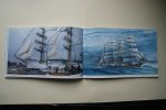 Arne Zuidhoek - een gids van zeilschepen die aan Sail Amsterdam deelnemen   VLOOTSCHOUW   met 50 scheepstekeningen en 16 kleurenillustraties