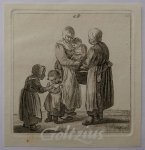 MARE, PIETER DE (1757-1796), - Two mothers with three children