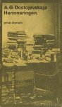 DOSTOJEVSKAJA, A.G. - Herinneringen. Vertaald en van aantekeningen en een nawoord voorzien door Charles B. Timmer.