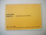  - Opel Ascona Manta Handleiding
