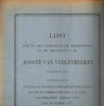 NN - Lijst der in 1918 vastgestelde Wijzigingen in de Registers I- XI: "Hoogte van Verkenmerken volgens N.A.P. Gevonden bij de Nauwkeurigheidswaterpassingen en de waterpassingen van den Algemeenen Dienst van den Waterstaat".