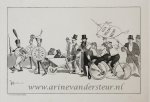 Braakensiek, Johan (1858-1940) - [Original lithograph/lithografie by Johan Braakensiek] Geen Vreemde artsen. 1 p.