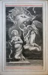 Michiel van Lochom (1601-1647) - [antique print, engraving] The Annunciation. ca. 1640.