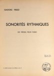 Freed, Isadore: - Sonorités rythmiques. Six pièces pour piano