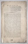 BATAAFSCHE REPUBLIEK. - Memorie ter wederlegging der gronden en redeneeringen, vervat in de missive van den Raad van Binnenlandsche zaaken der Bataafsche Republiek, op den 10den Juny 1803, geschreeven aan het Staatsbewind, en betreffende de zaak der Heerlykheden.