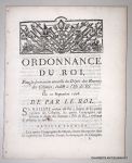 LOUIS, ROI DE FRANCE, - Ordonnance du Roi, pour la formation nouvelle du Dépôt des Recrues des Colonies, établi à l'Isle de Ré. Du 12 Septembre 1776.
