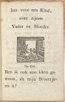  - Rare school book, 1810, Education, reading book | Iets voor een Kind over zijnen Vader en Moeder. Groningen, Jacobus Groenewolt, 1810, 16 pp.