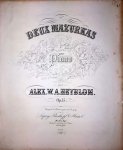 Heyblom, Alexander W.A.: - Deux mazurka pour piano. op. 15