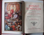  - Missale Romanum ex Decreto SS ConcilII Tridentini Restittutum S PII V Pont Max Jussu Editum Missale voor de kansel grote letters met leeslinten en lipjes zijkant op snee