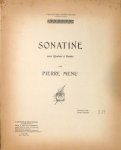 Menu, Pierre: - Sonatine pour quatuor à cordes. Parties séparées