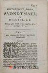 Ridderus, Franciscus - Historisch Doop, Avondmael en discipline