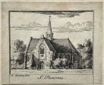 Abraham Zeeman (1695/96-1754) - Antique print, city view, 1730 | St. Pancras (Sint Pancras), published 1730, 1 p.