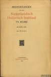 Cornelissen, J.D.M. - e.a. - Mededelingen van het Nederlandsch Historisch Instituut te Rome. Zevende deel - Met 35 platen