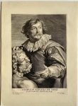 Pieter de Jode II (1606-1674), after Sir Anthony van Dyck (1599-1641) - Antique portrait print I Sculptor Andries Colijns de Nole, published ca. 1645, 1 p.