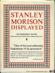 JONES, Herbert - Stanley Morison Displayed. An examination of his early typographic work