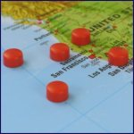  - Magneetjes voor Wereldkaart 1cm ROOD