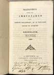 (STAATSALMANAKJE). NOORDUYN, Jacobus - Jaarboekje voor de ambtenaren der directe belastingen, in- en uitgaande regten en accijnsen in Nederland. Eerste Jaargang.