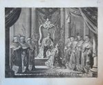 Pieter Nolpe (c. 1613-ca. 1653), after Claes Moeyaert (1591-1669) - [Antique history print, etching] Amsterdam receives the imperial crown from Emperor Maximilian, published 1639.