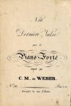 Weber, Carl Maria von: - No. 19.Dernière valse pour le piano-forte