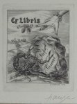 Metzler, Hansjörg. - Exlibris voor Stefanie Kunze. Metzler, Hansjörg. - Exlibris voor Stefanie Kunze.
