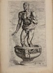 Perrier, François (1594-1649) - [Antique mythology print, etching] The old fisherman or The death of Seneca ['Segmenta nobilium signorum et statuarum.'], published 1638.