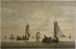 - Antique drawing, watercolour | Skutsje and sailing boats, ca. 1750, 1 p.