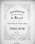 Mozart, W.A.: - Quintette de Cosi fan tutte de Mozart. Arrangé pour violon, violoncelle, orgue et piano par Charles Gounod