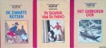 Hergé - 3 minialbums: 1) De zwarte rotsen; 2) De sigaren van de farao; 3) Het gebroken oor
