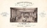 BARBER'S BUSINESS CARD - Maison Auguste, 46, Passage Jouffroy, 48 sous l'Horloge. (Ca. 1870).