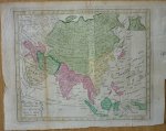Jager, J. van - Nieuwe kaart van Asia, volgens de laatste ontdekkingen. Originele kopergravure.