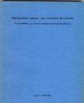 Wijnne, H. J. A. - Multivariate analyse van selectieve interacties. Receptorbinding, gas- en vloeistofverdeling, vloeistofchromatografie.